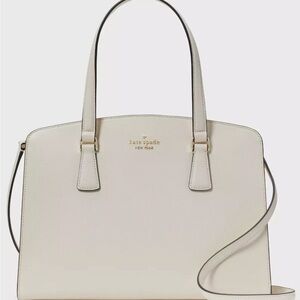 NWT! Kate Spade New York Ivory White Med. Satchel Leather Purse Bag